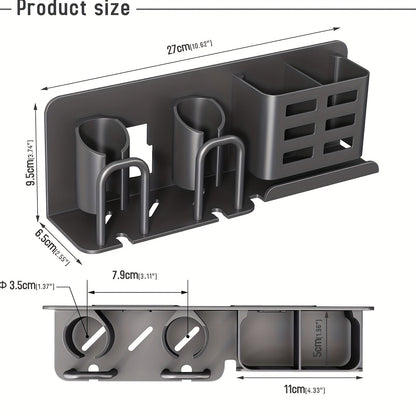 BristleHub wandgemonteerde tandenborstelhouder aluminium badkamerorganizer