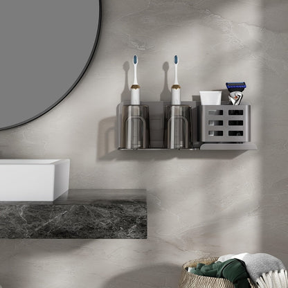 BristleHub wandgemonteerde tandenborstelhouder aluminium badkamerorganizer