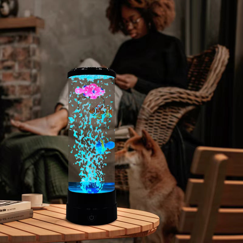 Bubble Fish LED-sfeerlamp kalmerend licht met watereffect