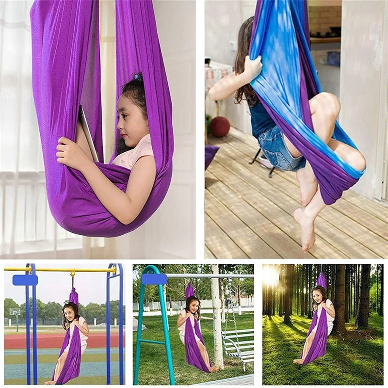 CalmGlide kindersensorische schommel binnen therapeutische hangmat