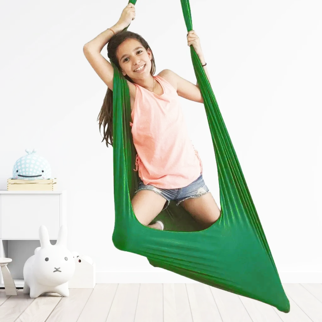 CalmGlide kindersensorische schommel binnen therapeutische hangmat