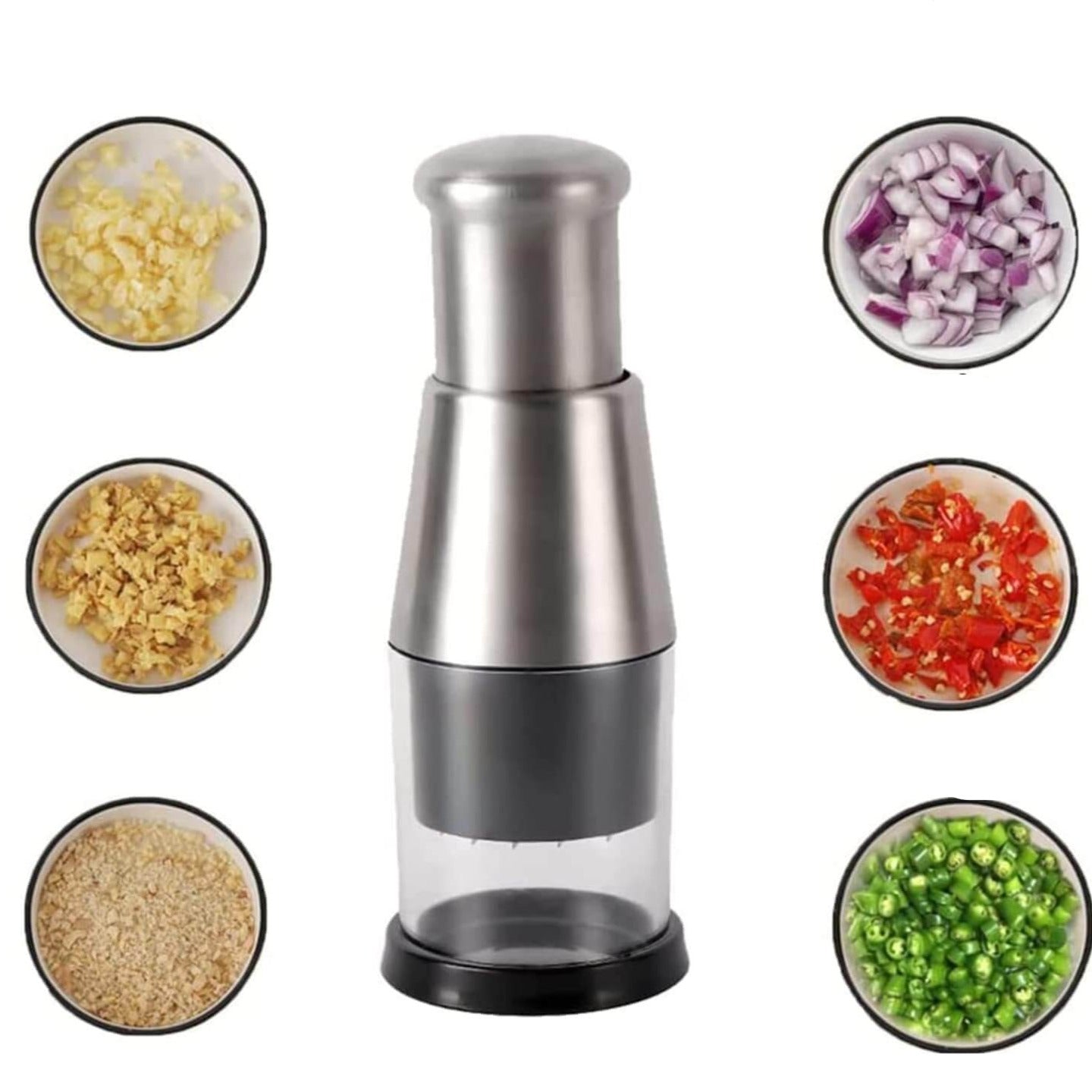 ChefChop Pro handmatige groentesnijder met roestvrijstalen messen
