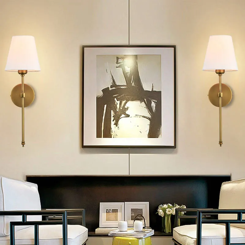 Oplaadbare LED wandlamp met stoffen kap en verstelbare kleuren
