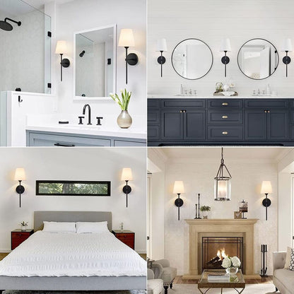 Oplaadbare LED wandlamp met stoffen kap en verstelbare kleuren