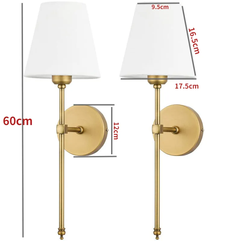 Oplaadbare LED wandlamp met stoffen kap en verstelbare kleuren
