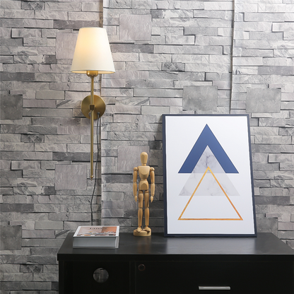 Oplaadbare LED wandlamp met stoffen kap en verstelbare kleuren