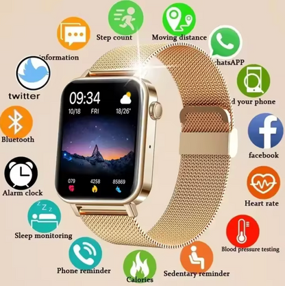 ChicTime Dames Smartwatch met Fitness- en Gezondheidstracking