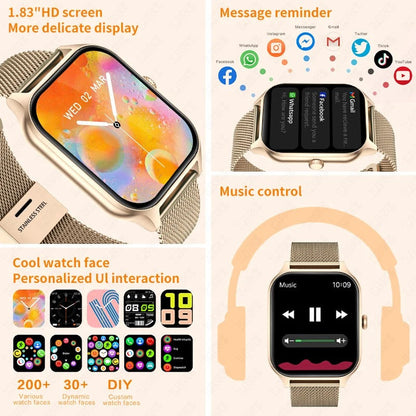 ChicTime Dames Smartwatch met Fitness- en Gezondheidstracking