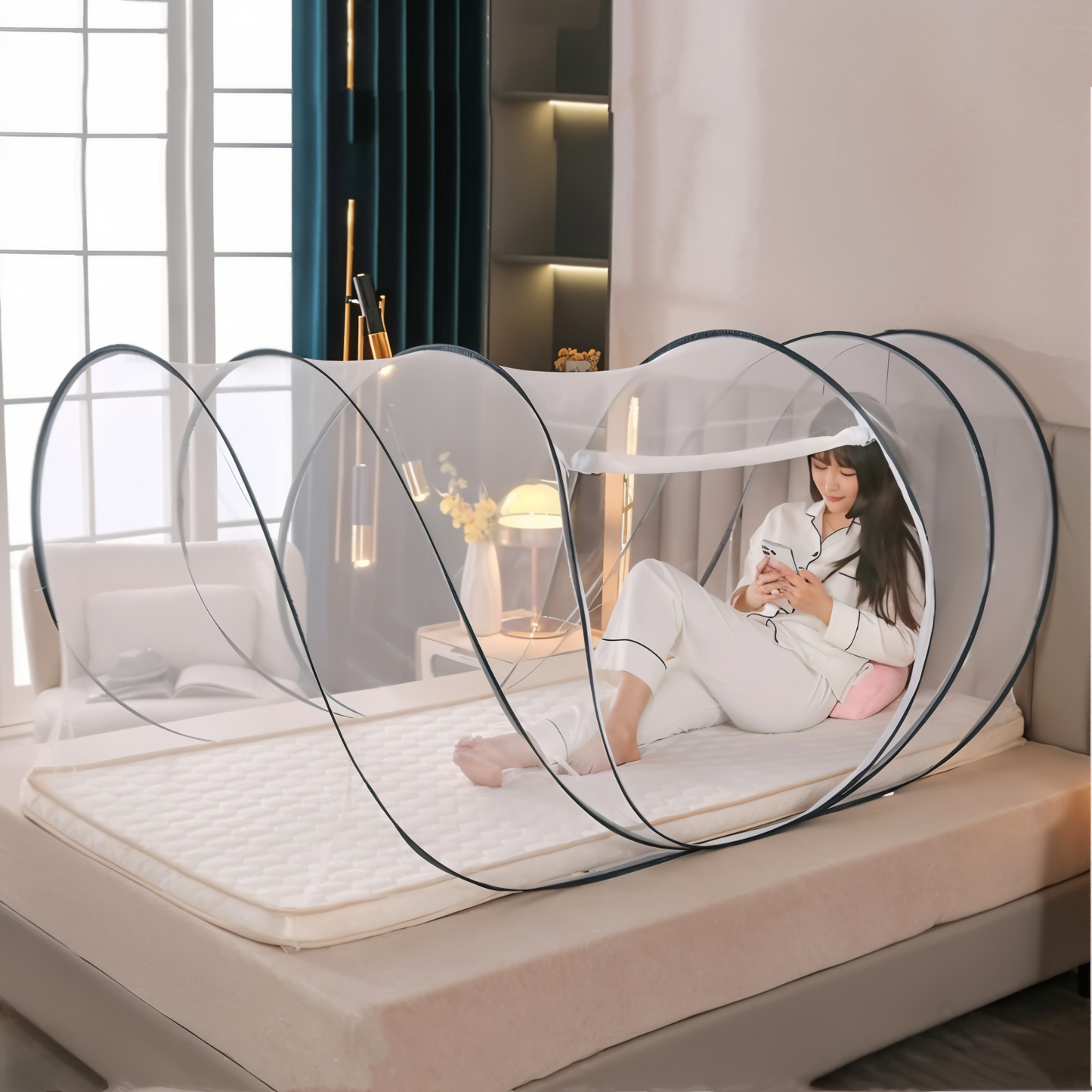 CircleGuard opvouwbaar rond muskietennet compact reispop-up ontwerp