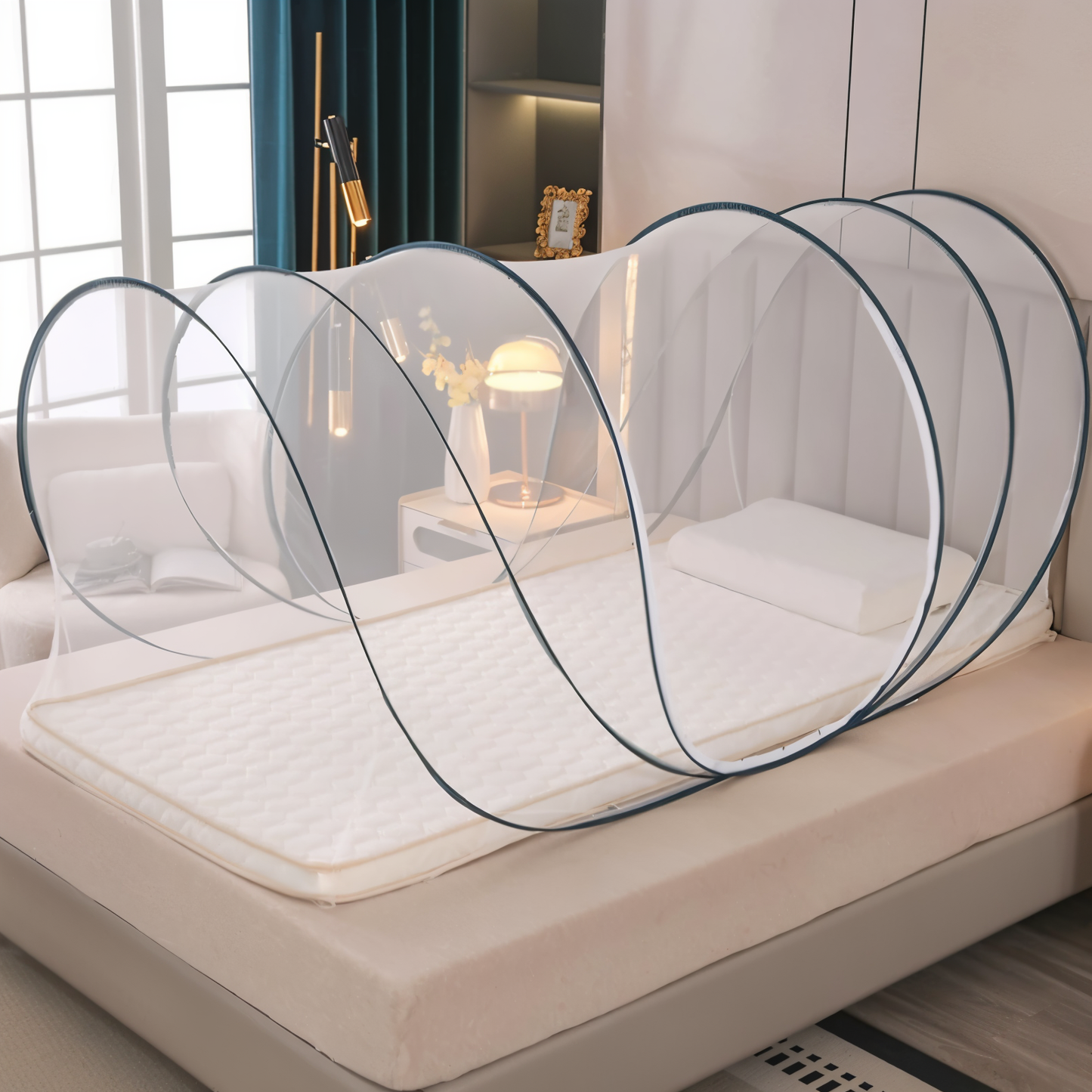 CircleGuard opvouwbaar rond muskietennet compact reispop-up ontwerp