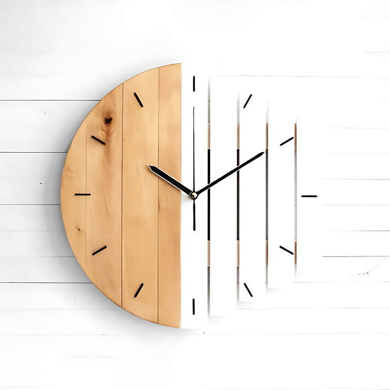ClarityTime stille minimalistische wandklok voor moderne interieurs