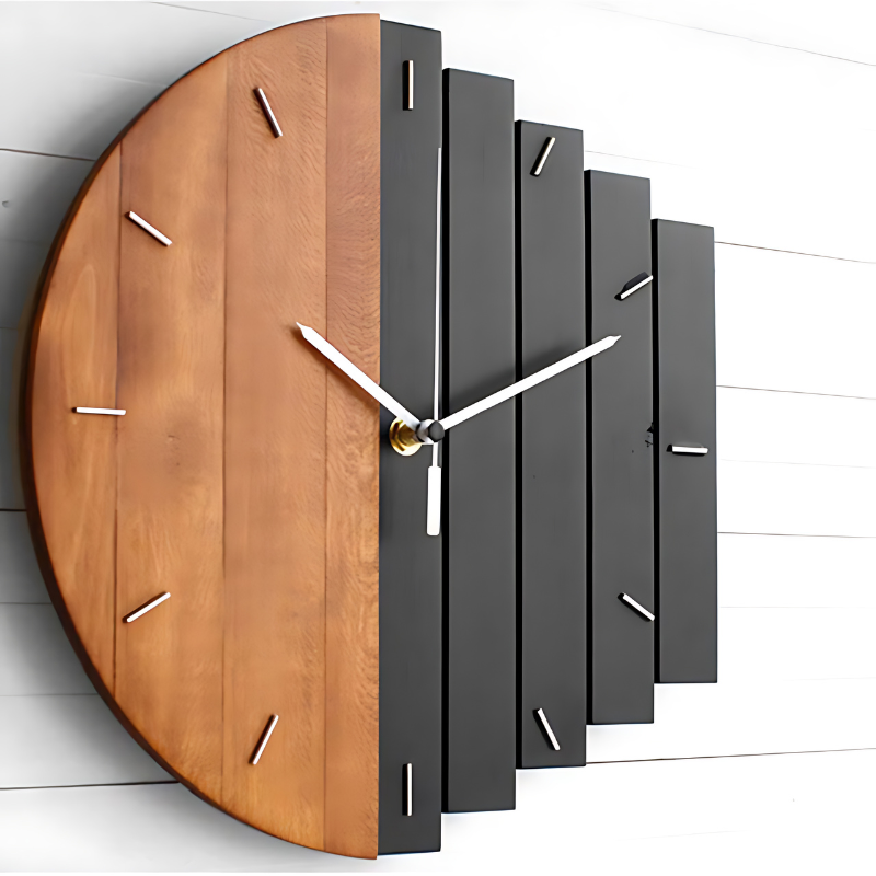 ClarityTime stille minimalistische wandklok voor moderne interieurs