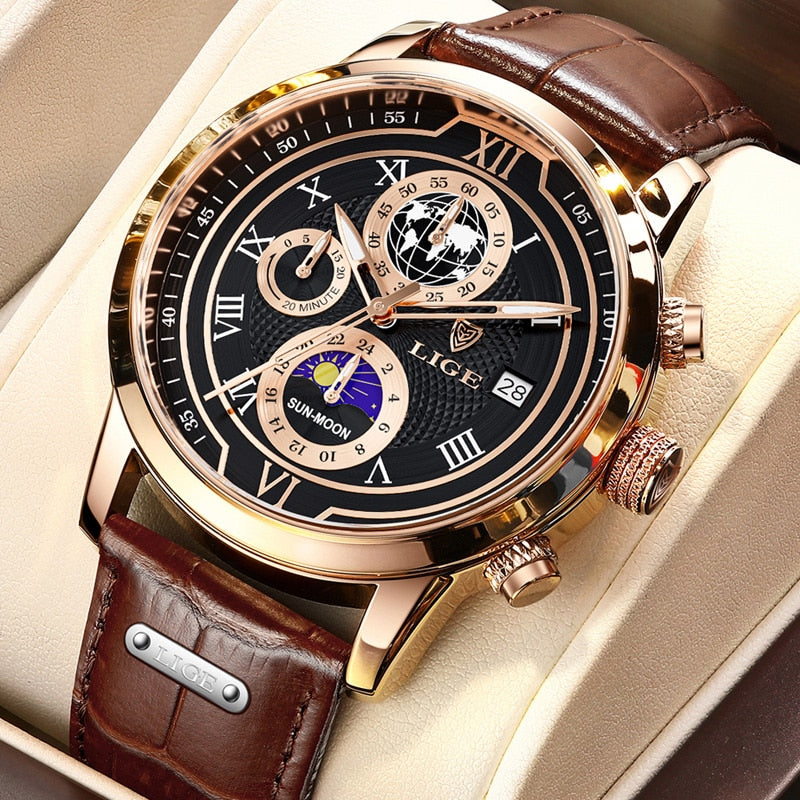 Klassieke chronograaf herenhorloge stijlvolle luxe polshorloge