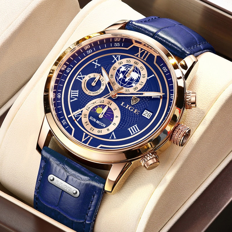 Klassieke chronograaf herenhorloge stijlvolle luxe polshorloge