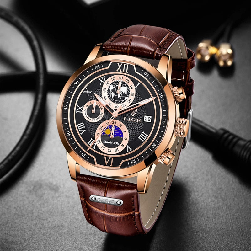Klassieke chronograaf herenhorloge stijlvolle luxe polshorloge