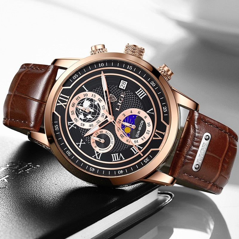 Klassieke chronograaf herenhorloge stijlvolle luxe polshorloge