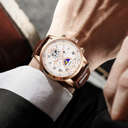 Klassieke chronograaf herenhorloge stijlvolle luxe polshorloge