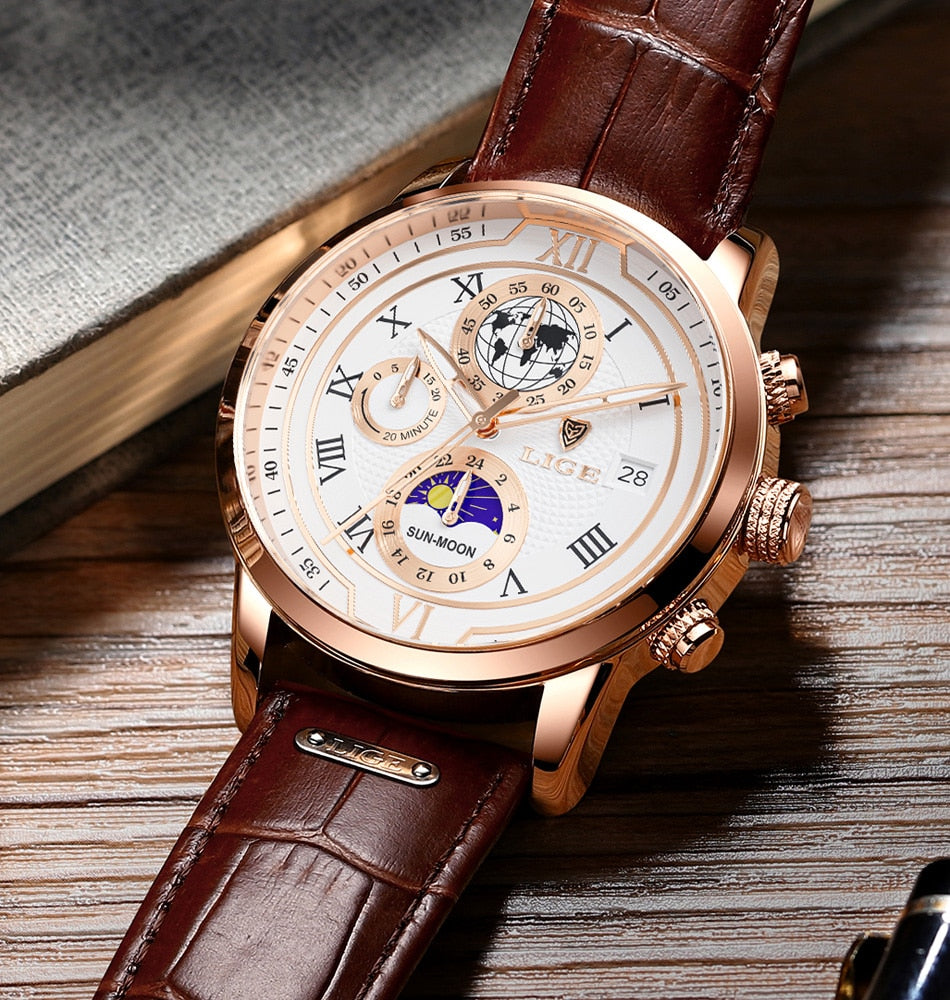 Klassieke chronograaf herenhorloge stijlvolle luxe polshorloge