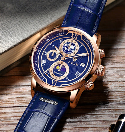 Klassieke chronograaf herenhorloge stijlvolle luxe polshorloge