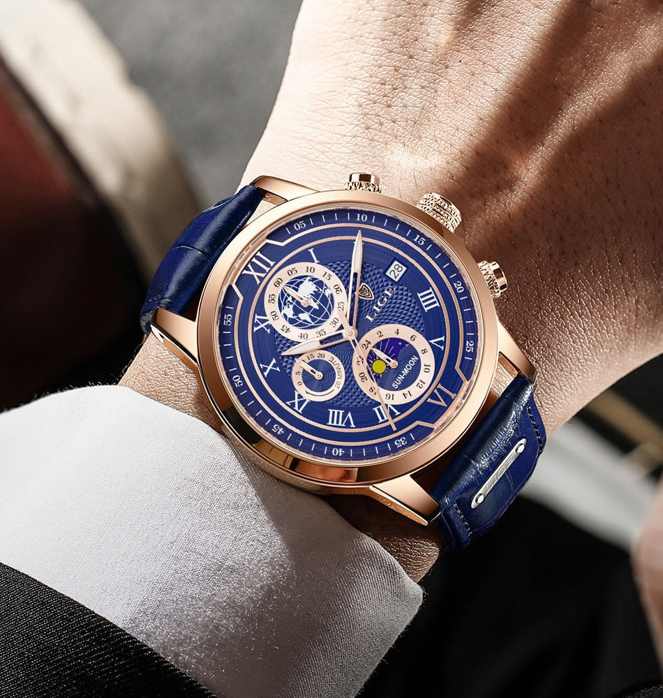 Klassieke chronograaf herenhorloge stijlvolle luxe polshorloge