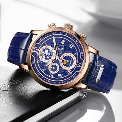 Klassieke chronograaf herenhorloge stijlvolle luxe polshorloge