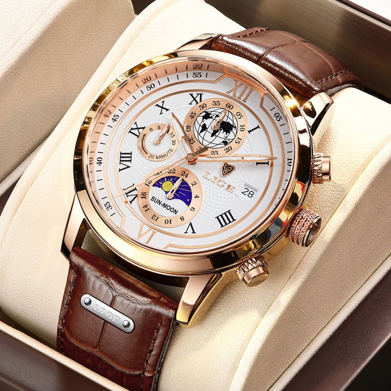 Klassieke chronograaf herenhorloge stijlvolle luxe polshorloge