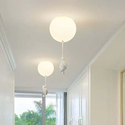 CloudBear kinderplafondlamp beer ballon LED hanglamp voor kinderkamer en slaapkamer