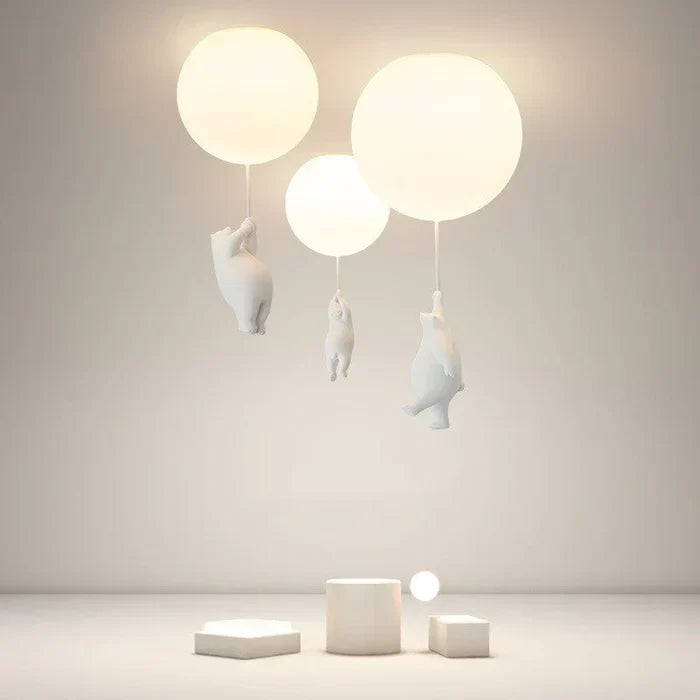 CloudBear kinderplafondlamp beer ballon LED hanglamp voor kinderkamer en slaapkamer