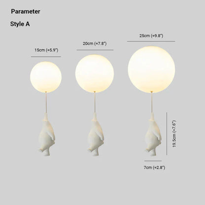 CloudBear kinderplafondlamp beer ballon LED hanglamp voor kinderkamer en slaapkamer