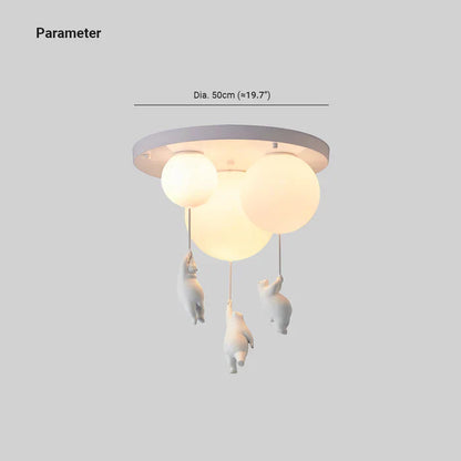 CloudBear kinderplafondlamp beer ballon LED hanglamp voor kinderkamer en slaapkamer