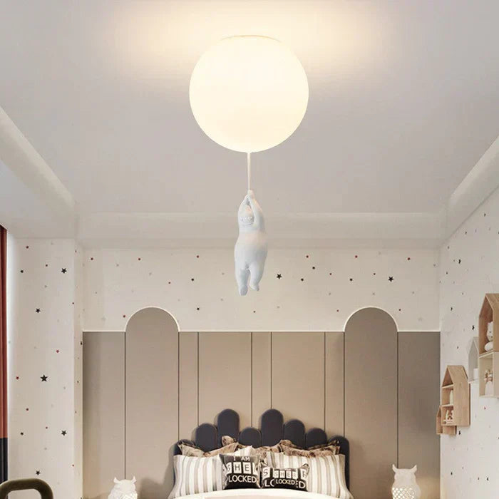 CloudBear kinderplafondlamp beer ballon LED hanglamp voor kinderkamer en slaapkamer