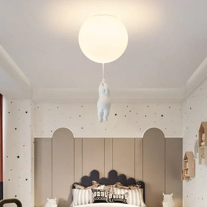 CloudBear kinderplafondlamp beer ballon LED hanglamp voor kinderkamer en slaapkamer