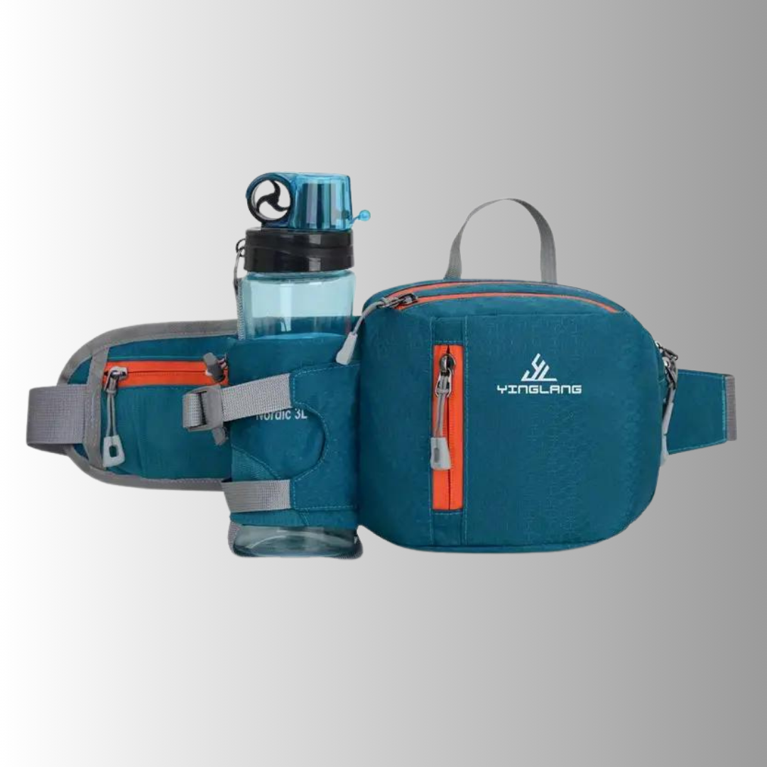 Compacte wandel- & fietsheuptas met waterfleshouder