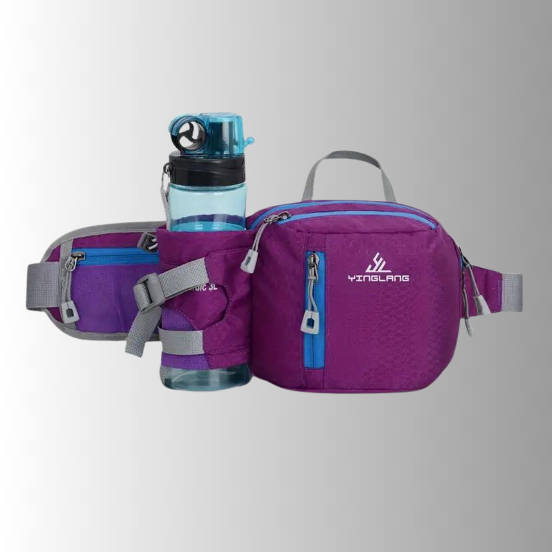 Compacte wandel- & fietsheuptas met waterfleshouder