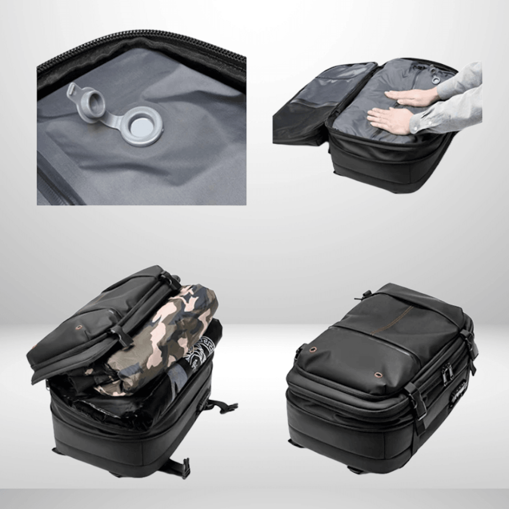 CompriBag vacuüm reistas rugzak uitbreidbare ruimtebesparende handbagage