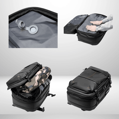CompriBag vacuüm reistas rugzak uitbreidbare ruimtebesparende handbagage