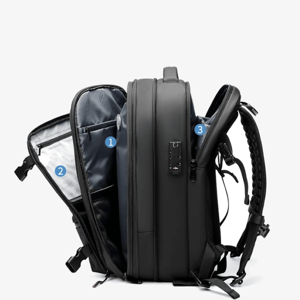 CompriBag vacuüm reistas rugzak uitbreidbare ruimtebesparende handbagage
