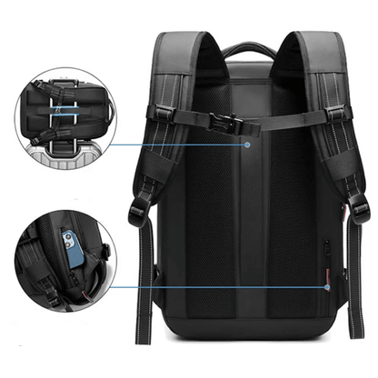 CompriBag vacuüm reistas rugzak uitbreidbare ruimtebesparende handbagage