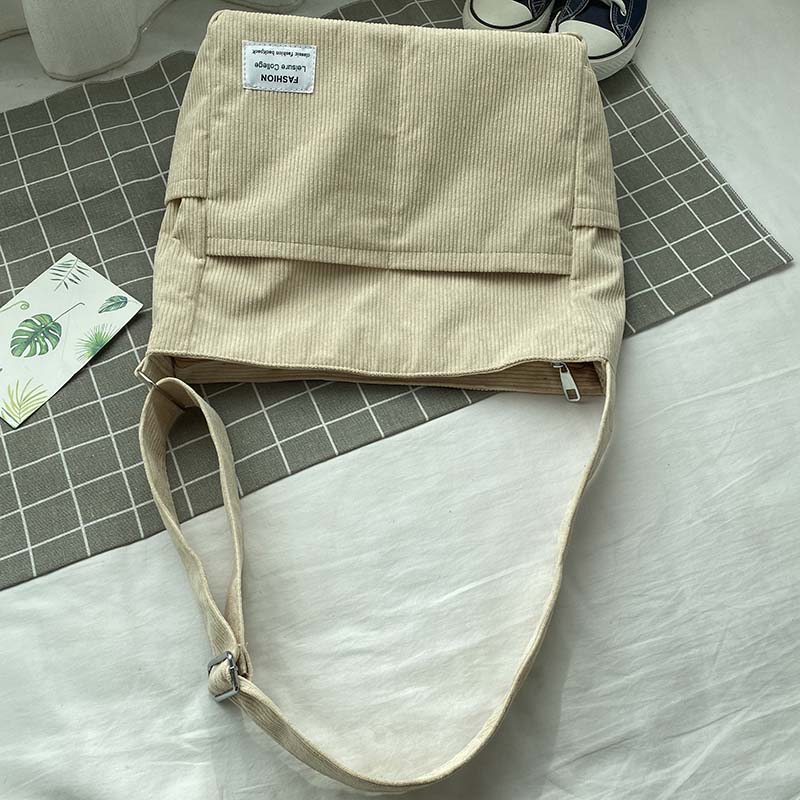 Cord canvas crossbody tas stijlvolle dagelijkse schoudertas