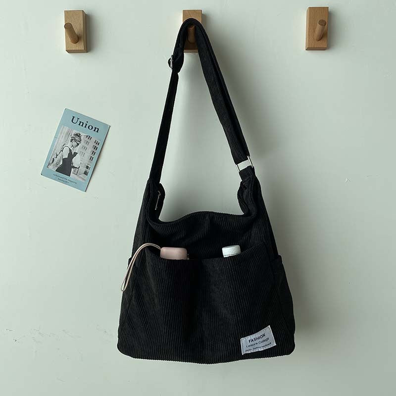 Cord canvas crossbody tas stijlvolle dagelijkse schoudertas