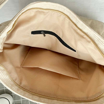 Cord canvas crossbody tas stijlvolle dagelijkse schoudertas