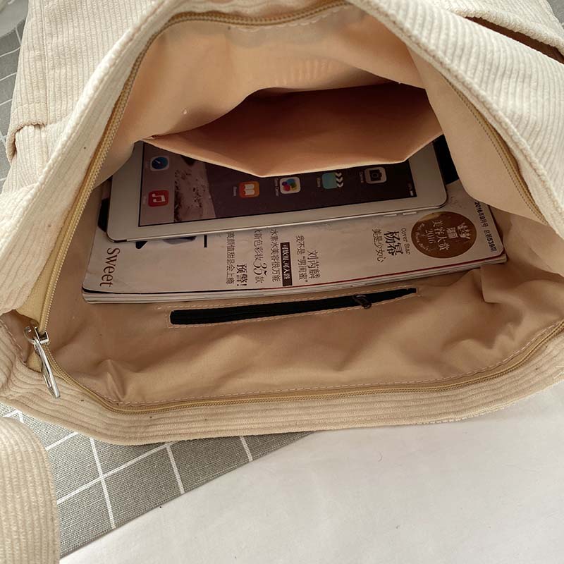 Cord canvas crossbody tas stijlvolle dagelijkse schoudertas