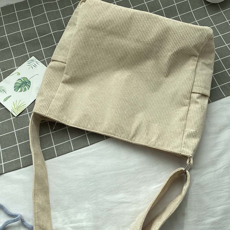 Cord canvas crossbody tas stijlvolle dagelijkse schoudertas