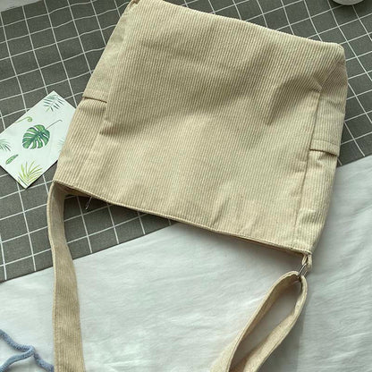 Cord canvas crossbody tas stijlvolle dagelijkse schoudertas