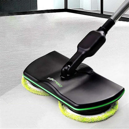 Snoerloze elektrische mop met oplaadbare batterij en dubbele draaihoofden