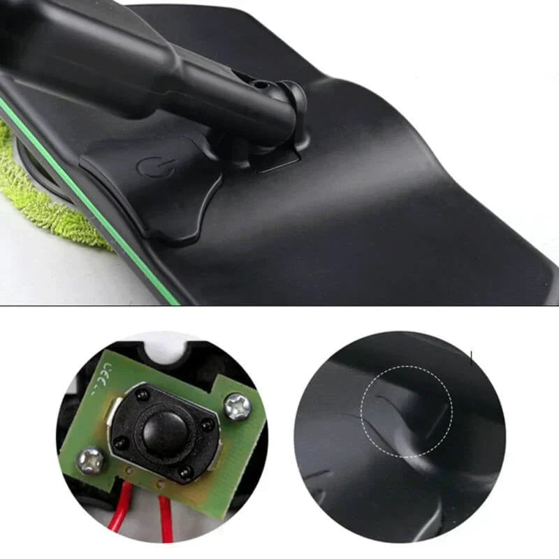 Snoerloze elektrische mop met oplaadbare batterij en dubbele draaihoofden