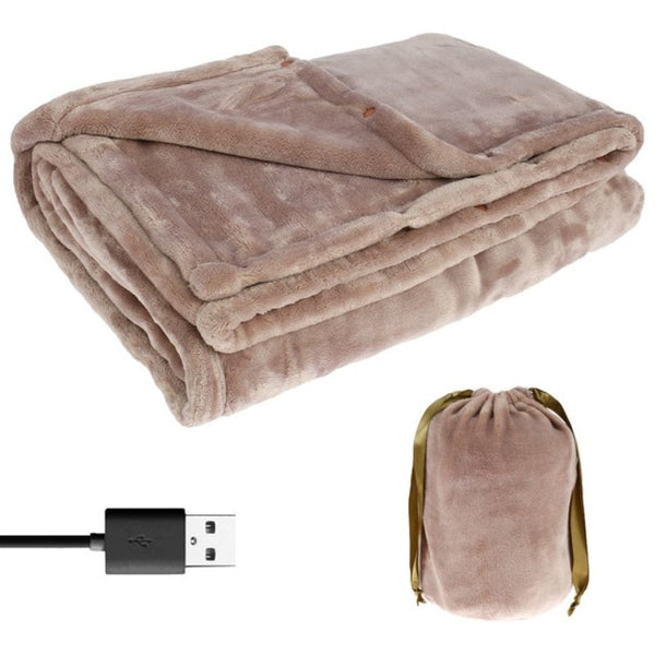 Draadloze verwarmde deken USB oplaadbare zachte flanellen deken