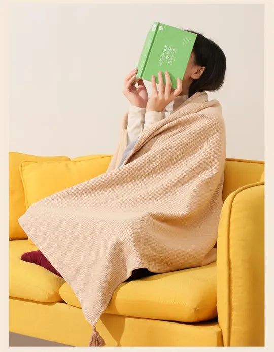 CozyHeat draagbaar verwarmd deken USB oplaadbaar zachte fleece deken