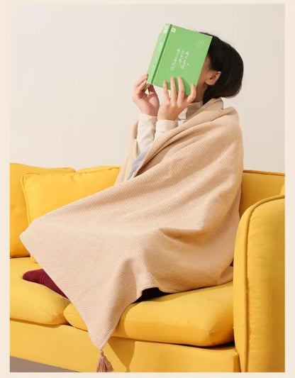CozyHeat draagbaar verwarmd deken USB oplaadbaar zachte fleece deken