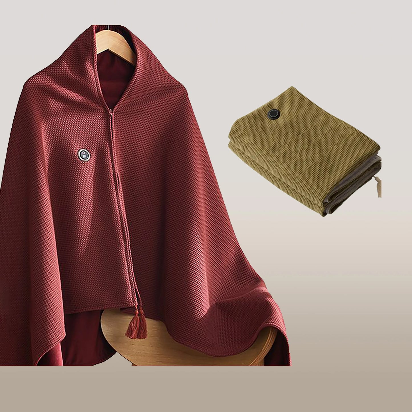 CozyHeat draagbaar verwarmd deken USB oplaadbaar zachte fleece deken